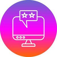 Feedback Line Gradient Circle Icon vector