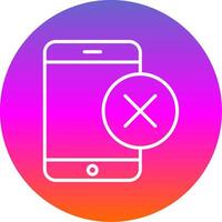 Smartphone Line Gradient Circle Icon vector