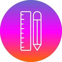 Ruler Line Gradient Circle Icon vector