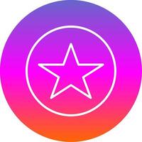 Star Line Gradient Circle Icon vector