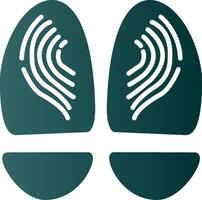 Footprint Glyph Gradient Icon vector