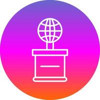 World Line Gradient Circle Icon vector