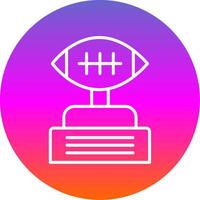 Football Line Gradient Circle Icon vector