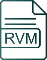 rvm archivo formato línea degradado icono vector