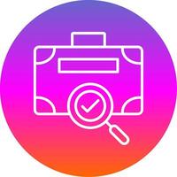 Suitcase Line Gradient Circle Icon vector
