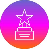 Star Line Gradient Circle Icon vector