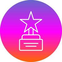 Star Line Gradient Circle Icon vector