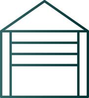 Garage Line Gradient Icon vector