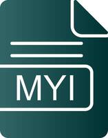 MYI File Format Glyph Gradient Icon vector