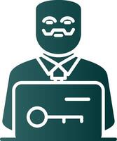 Anonymous Glyph Gradient Icon vector