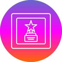 Frame Line Gradient Circle Icon vector