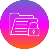 Folder Line Gradient Circle Icon vector