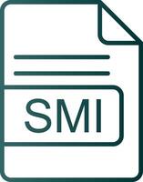 SMI File Format Line Gradient Icon vector