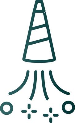 Party Horn Line Gradient Icon