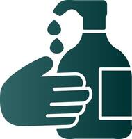 Hand Wash Glyph Gradient Icon vector