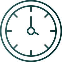 Clock Line Gradient Icon vector