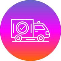 Delivery Line Gradient Circle Icon vector