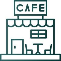 Cafe Line Gradient Icon vector