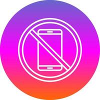 Prohibited Sign Line Gradient Circle Icon vector