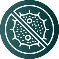 Bacteria Glyph Gradient Icon vector