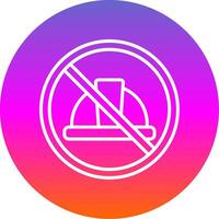 Prohibited Sign Line Gradient Circle Icon vector