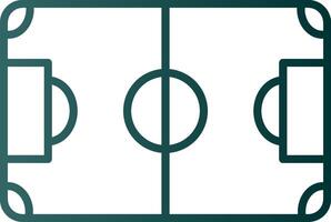 Soccer Field Line Gradient Icon vector