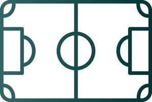 Soccer Field Line Gradient Icon vector