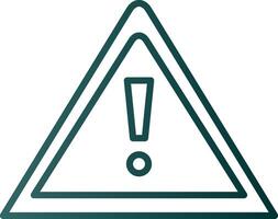 Warning Sign Line Gradient Icon vector