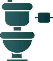 Toilet Glyph Gradient Icon vector