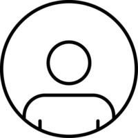 User Line Gradient Icon vector