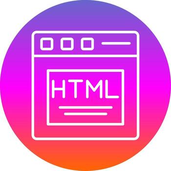 Html Line Gradient Circle Icon vector