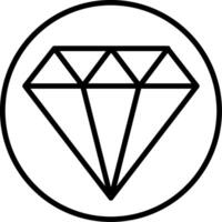 icono de degradado de línea de diamante vector