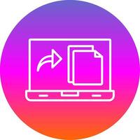 File Line Gradient Circle Icon vector