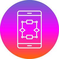 Algorithm Line Gradient Circle Icon vector