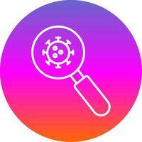 Detection Line Gradient Circle Icon vector