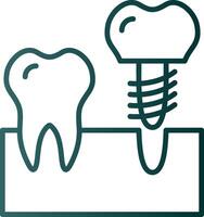 Implants Line Gradient Icon vector