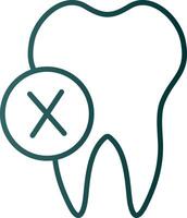 Dentist Line Gradient Icon vector