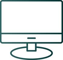 Lcd Line Gradient Icon vector