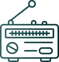 Radio Line Gradient Icon vector
