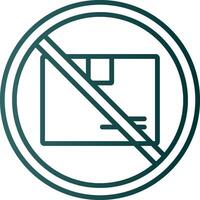 prohibido firmar línea degradado icono vector