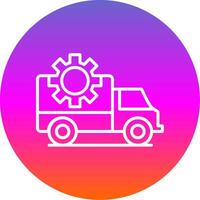 Transportation Management Line Gradient Circle Icon vector