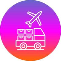 Logistic Service Provider Line Gradient Circle Icon vector
