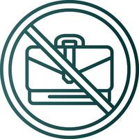 Prohibited Sign Line Gradient Icon vector