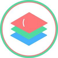 Layer Flat Circle Icon vector