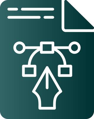File Glyph Gradient Icon