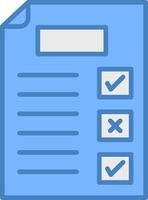 List Line Filled Blue Icon vector