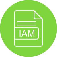 IAM File Format Multi Color Circle Icon vector