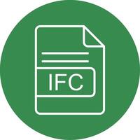IFC File Format Multi Color Circle Icon vector