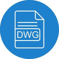 DWG File Format Multi Color Circle Icon vector