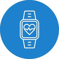 Heart Rate Monitor Multi Color Circle Icon vector